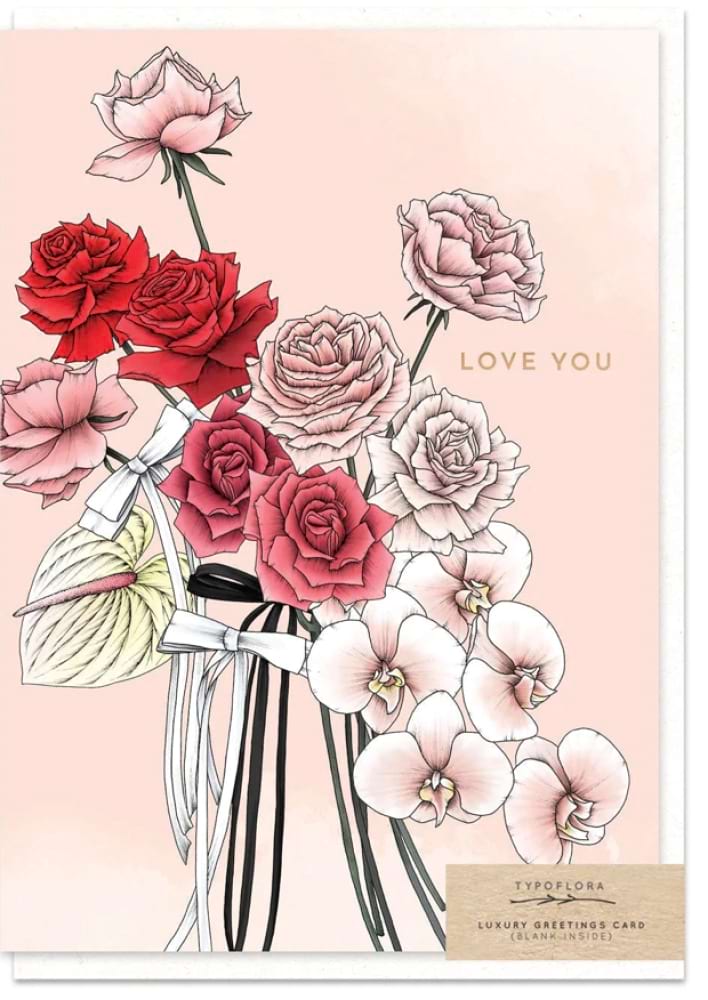 Typoflora | I Love You Card